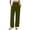 Army Green(Womens Pants), variant on No Boundarie Womens High Waisted Wide Leg Pants Linen Button Front Pleated Casual Work Trousers with Pockets