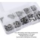 thumbnail image 3 of Surtido de anillos de seguridad de acero inoxidable 304 de 120 piezas de 1,5 mm a 10 mm, kit de anillos de seguridad tipo E con caja de almacenamiento Xemadio YQ-1921, 3 of 9