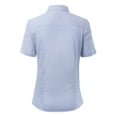 thumbnail image 3 of Doublju Women's Short Sleeve Slim Fit Button Down Dress Shirt (Plus Size Available), 3 of 5