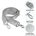 thumbnail image 4 of Unique Bargains 59' Shoulder Strap, 0.98' Width Nylon Adjustable Replacement Strap with Metal Swivel Hooks, Grey, 4 of 5