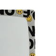 thumbnail image 3 of Ambesonne Emoji Fitted Sheet, On Off Lettering Funny Faces, King Size, White Mustard Dark Grey, 3 of 3