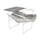 thumbnail image 5 of Parrilla portátil para barbacoa, parrilla de carbón, parrilla de leña, parrilla ultraligera plegable para exteriores, fogata para patio trasero y Con 3 brochetas de red, 5 of 9