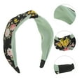 thumbnail image 3 of Unique Bargains 1 Pc Grace Cross Wide Headbands for Women Black Green, 3 of 6