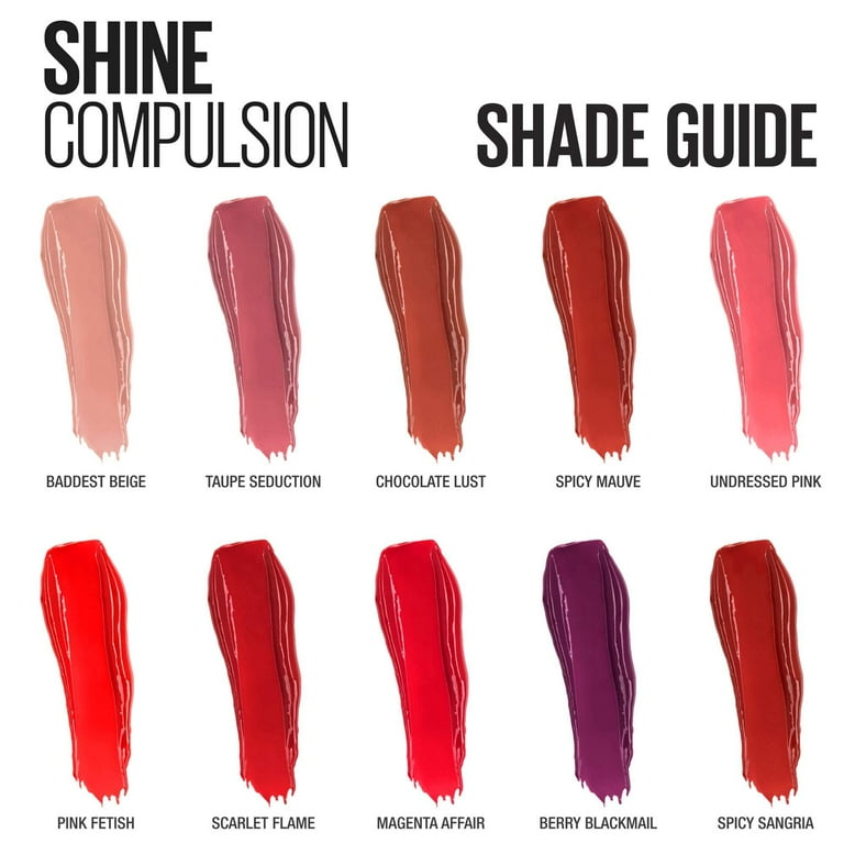 Maybelline Color Sensational Shine Compulsion Lipstick - Walmart.com