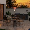 thumbnail image 4 of Pamapic 48,000 BTU Outdoor Propane Heater, Freestanding Patio Heaters with Wheels & Cover for Outdoor Backyard Garden Use, Silver, 4 of 7