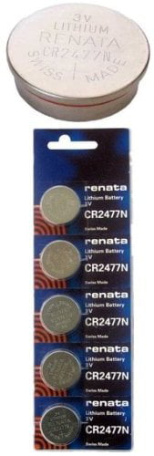 5x Renata CR2477 3V Lithium Batterie Knopfzelle 5x1er Blister 950 mAh CR2477N 