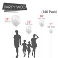 thumbnail image 2 of Balloon PartyWoo, látex blanco perla, 140 unidades, paquete con kit de arco, 2 of 6