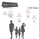 thumbnail image 2 of Balloon PartyWoo, látex blanco perla, 140 unidades, paquete con kit de arco, 2 of 6