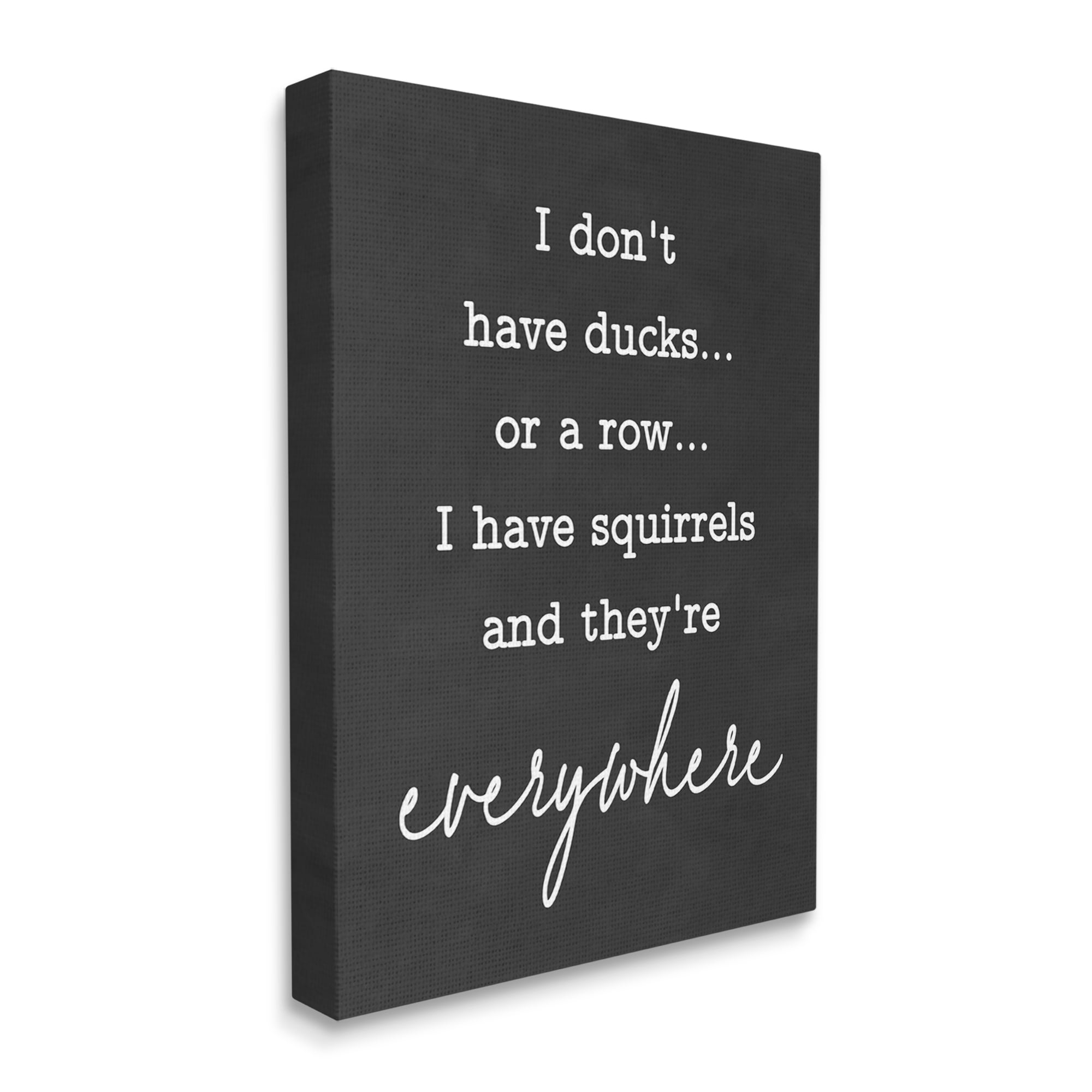Stupell Industries Witty Ducks In A Row Phrase Humorous Typography Graphic Art Gallery Wrapped Canvas Print Wall Art, Design by Lettered and Lined