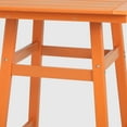 thumbnail image 6 of WestinTrends Outdoor 37" Counter Height HDPE Patio Square Bar Table, Orange, 6 of 7