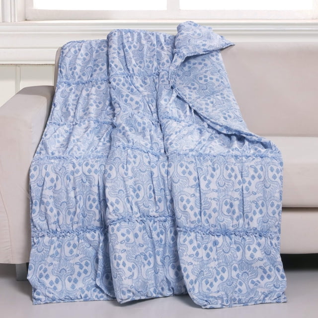 Manta Decorativa Greenland Home Helena 127x152 cm Azul