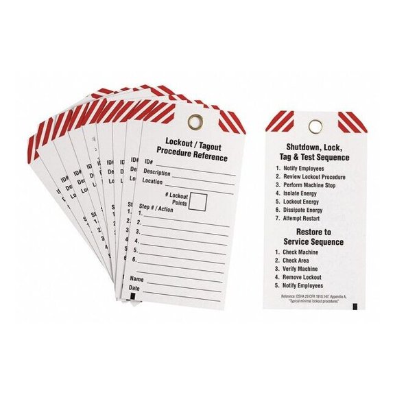 Brady Lockout Tag,5-3/4" H,Polyester,PK10 148863