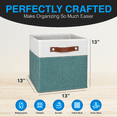 thumbnail image 4 of Pomatree 13x13 Storage Cubes - 6 Pack - Linen Fabric 13 Inch Cube Storage Bins, 4 of 7