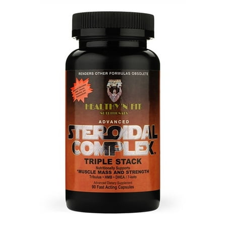 Healthy N Fit Nutritionals Fast Acting Advanced Steroidal Complex Triple Stack Capsules For Muscle Mass and Strength, 90