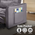 thumbnail image 7 of Howcool 55" Convertible Sleeper Sofa Bed, 3-in-1 Pull Out Loveseat Couch with Storage Pocket, Velvet Sectional Sofa for Living Room, Dark grey, 7 of 7