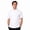 White, variant on Men's Short Sleeve William Fitted Cut Chef Coat, Pewter, Size 2XL