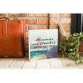 thumbnail image 3 of Memories Warm Hearts Blue Splash Tree 10 x 10 Wood Tabletop Sign Plaque, 3 of 4