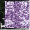 thumbnail image 4 of Ambesonne Spring Shower Curtain, Spring Romantic Meadow, 69"Wx84"L, Purple White, 4 of 5