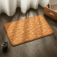 thumbnail image 3 of Alfombrilla de baño con adoquines, absorbente de agua, lavable a máquina (50 x 80 cm, marrón), 3 of 3