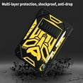 thumbnail image 4 of ELEHOLD Hybrid Rugged Case for iPad 10th Generation 10.9" 2022, Heavy Duty Shockproof Case with Hidden Foldable Kickstand Adjustable Crossbody Shoulder Strap Pencil Holder,Black+Yellow, 4 of 7