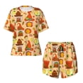 thumbnail image 4 of Lsque Autumn Gnomes Women's Short-Sleeved Pajama Set - 2 Piece Soft and Lightweight Sleepwear Set-X-Large, 4 of 9