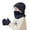 Navy, variant on Glisme Children Hat Neck Gloves 3 Piece Set Of Warm Winter Ear Protective And Warm Knitted Woolen Hat For Big Children Cold Resistant Accessories Black