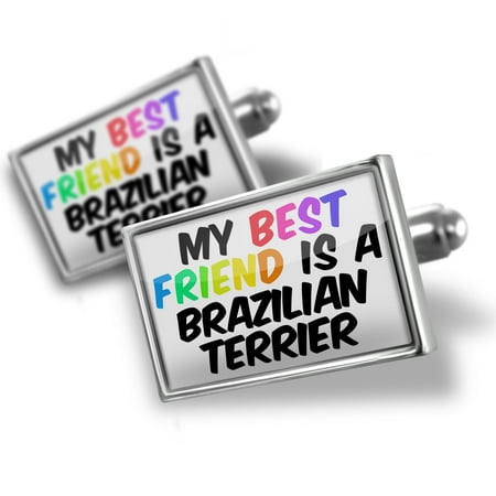 Cufflinks My best Friend a Brazilian Terrier Dog from Brazil - NEONBLOND