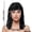 Black, variant on HuangHuanChen Womens PET Fringe Wig Colorfur Sparkling Festival Headpiece For Cheerleaders and Sports Fans Black