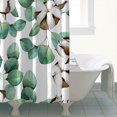 thumbnail image 3 of Ensemble de Rideaux de Douche avec Encliquetage, Feuilles Vertes Jardin Style Classique (4) Rideaux de Douche Réutilisables Doublure de Douche, Rideau de Bain Chic Contemporain en Polyester, 72x72 Pouces, 3 of 4