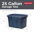 Rubbermaid Roughneck Large Containers Tough Storage Tubs 25 Gal w/ Lid