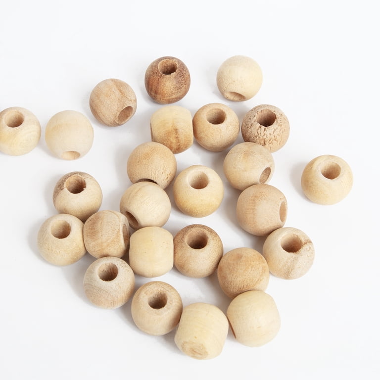 Cousin DIY Assorted Natural Large Hole Wood Beads 500g, 20MM
