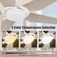 thumbnail image 3 of Smaair 52" Ceiling Fan with Remote and Dimmable LED Light for Bedroom Smart Home, 3 of 10