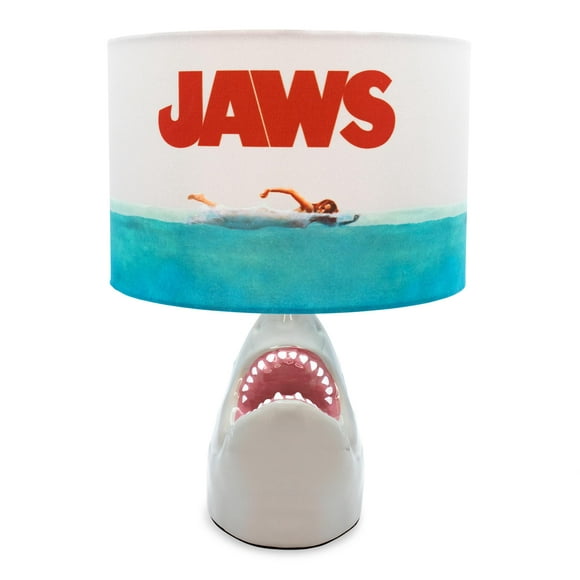 JAWS Classique Affiche de Film Lampe de Bureau avec Sculpt Figural Requin 13 Pouces de Hauteur