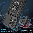 thumbnail image 4 of Samsung Galaxy A53 5G Case, Galaxy A53 5G Phone Case with HD Screen Protector, Heavy Duty Shockproof Phone Cover with Magnetic Kickstand Ring for Samsung A53 5G, Black, 4 of 7