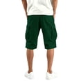 thumbnail image 7 of WERYOUNG Cargo Shorts For Men Solid Color Elastic Waist Casual Summer Athletic Shorts With Pockets For Outdoor Sports Versatile Bottoms XXXXL, 7 of 7