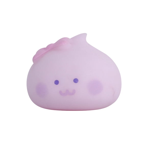 Dvkptbk Dumpling Ball with Cute Features Dough Ball Stuffed Bun Sensory Balls Soft Decompression Doughs for Adults home decor
