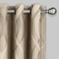 thumbnail image 4 of Eclipse Caprese Geometric Wave Blackout Thermalayer Grommet 52 x 63 Curtain Panel in Taupe, 4 of 5