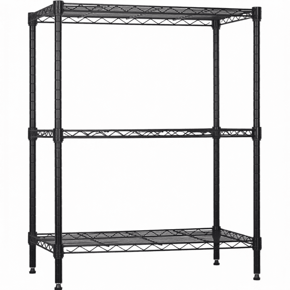 3-Tier Metal Shelving Unit, 30.2" H x 13.2" W x 23" D Adjustable Wire Rack, 450 lbs Capacity Storage Organizer for Kitchen, Garage, Pantry, Laundry
