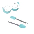 thumbnail image 1 of Hervidor de huevos, práctico accesorio de cocina de silicona, bandeja de almacenamiento para ahorrar tiempo. azul, 1 of 9
