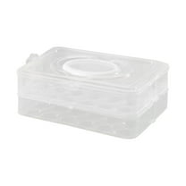 THLKIF Plastic Egg Container with Lid, Detachable Deviled Egg Carrier Tray with Handle, Clear Storage for Refrigerator, Kitchen, Parties, and Picnics