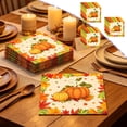 thumbnail image 2 of 20 Pcs Thanksgiving Disposable Napkins,Autumn Pumpkin Maple Leaf Pattern Decor Napkin for Livingroom Picnic Holiday Gathering, 2 of 6