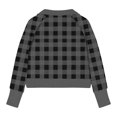 thumbnail image 4 of Lenpel Girls' Half Zip Sweatshirts Fashion Long Sleeve Plaid Pullover Crop Tops with Pocket Fall Winter Clothes, 4 of 4