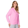 thumbnail image 2 of Hanes EcoSmart Women's Full-Zip Fleece Hoodie Spirited Pink XL, 2 of 4