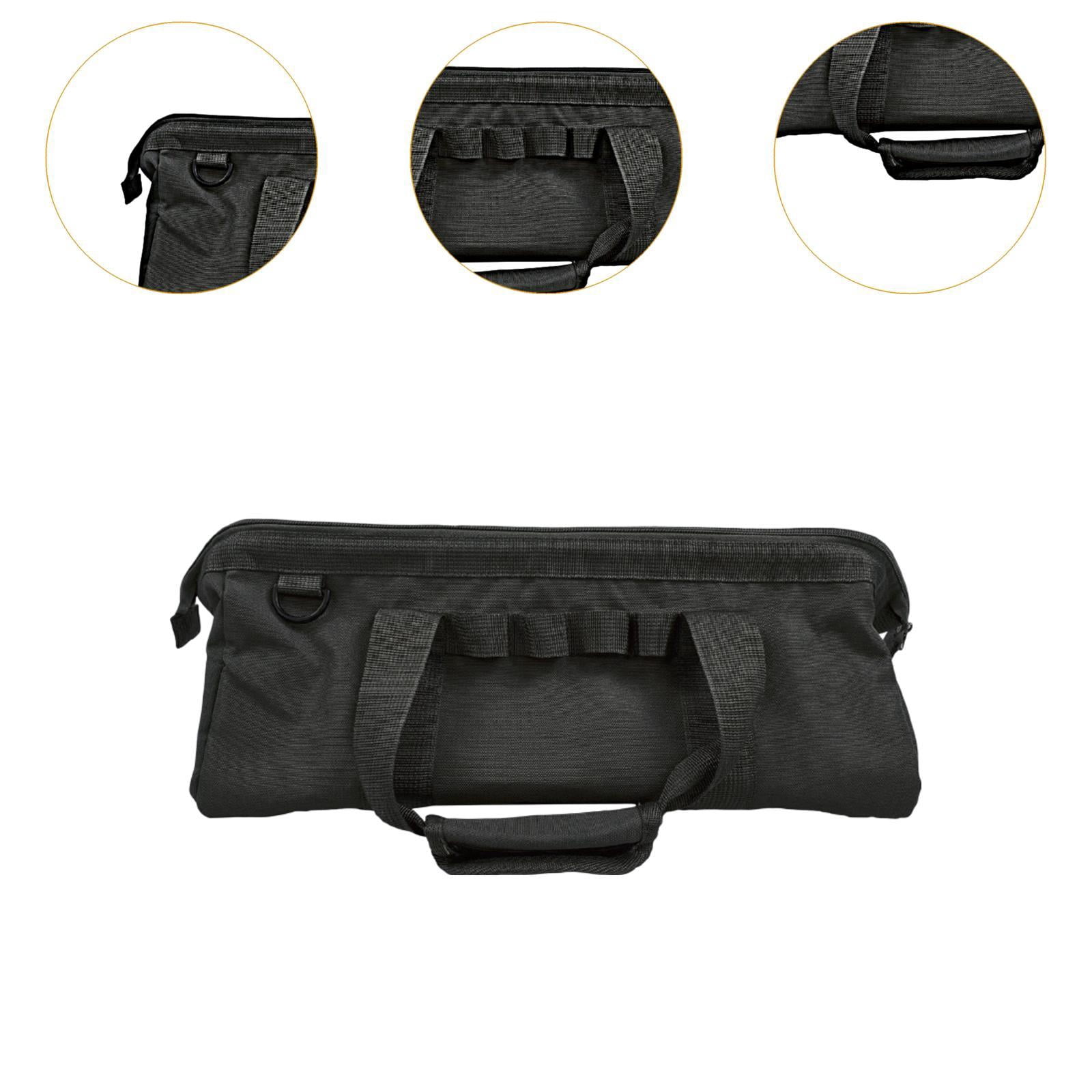 colaxi Tent Stakes Storage Bag Portable Camping Nail Bag for Outdoor Picnic Camping Black