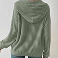 thumbnail image 3 of Kadahis Womens Long Sleeve Solid Color Knitted Sweaters Casual Solid Color Hoodies Sweater Tops Pullover, 3 of 5