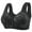 Black, variant on ,Women's Daisy Front Closure No Underwire Bras Full Coverage Breathable Senior Bra Upgraded Push up Padded Bralettes Purple 50