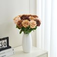thumbnail image 7 of Roses Artificial Silk Flowers, 15PCS Fake Roses with Long Stems Realistic Faux Rose Bouquets for Wedding Decorations Bridal Shower Floral Arrangements Party Home Table Decor（Champagne Pink）, 7 of 7