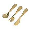 thumbnail image 3 of Stainless Steel Cutlery Set, Knife Fork Spoon Set Acuminate Durable Fine Golden  For Kitchen, 3 of 8