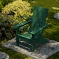 thumbnail image 3 of Wildridge Freedom Modern Adirondack Chair, Turf Green - Outdoor Weather Resistant Poly Furniture for Patio, Porch, Deck, Pool, Garden, Backyard, 3 of 4