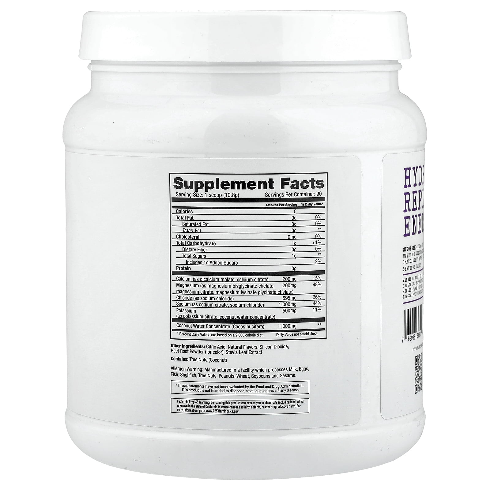Project 1 Nutrition Electrolytes, Hydration Drink Mix, Berry, 34.29 oz (972 g)